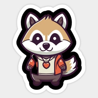 This little raccoon stole my heart Sticker